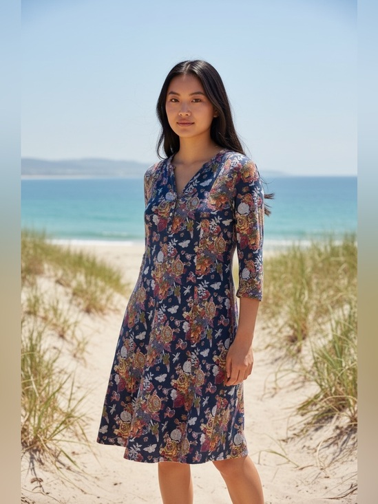 Trovata Dresses & Skirts - Trovata Birds of Paradise Lucca Shift Tunic Dress Women Medium Floral Boho Beach